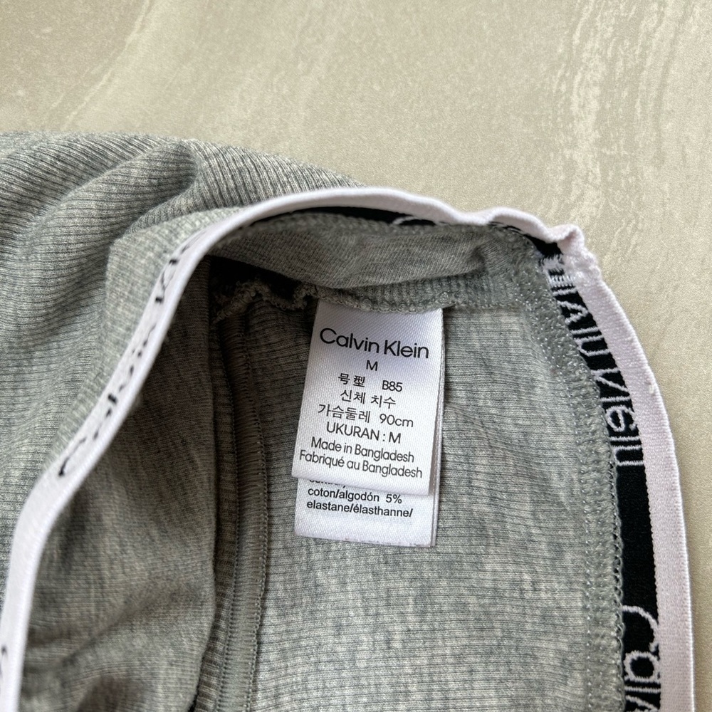 Calvin Klein Heather Gray Sports Bra - Picture 6 of 9